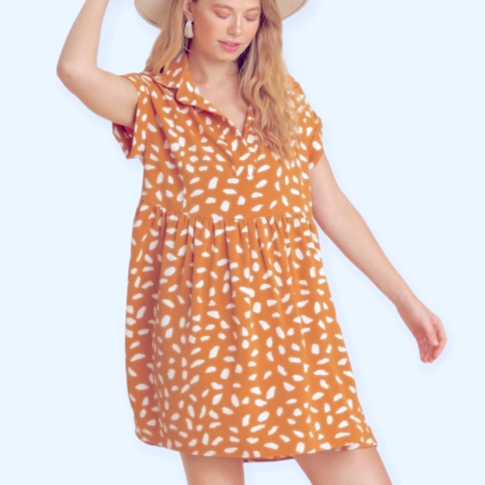 COPY - ANIMAL PRINT BABY DOLL MINI DRESS🦒